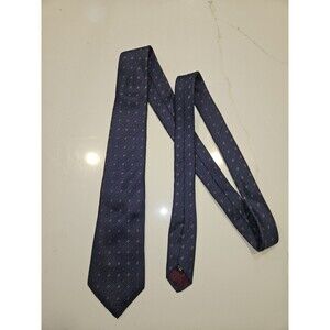 Bert Pulitzer Men's Silk Tie,  Navy With Maroon Diamond Accents